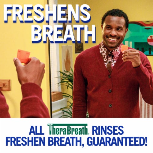 TheraBreath Healthy Gums Mouthwash Travel Size Clean Mint Antigingivitis Alcohol-Free Perspective: top
