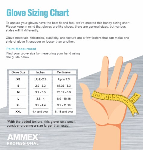 AMMEX Vinyl, Latex Free, Powder Free, Medical Disposable Gloves, X-Large, Clear, 100/Box Perspective: top