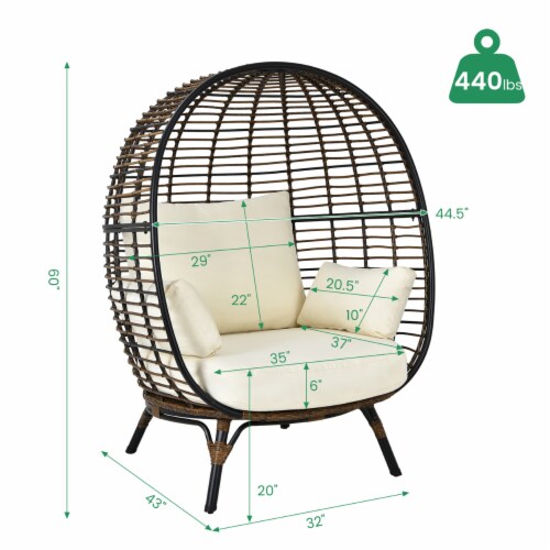 Sunjoy swivel top egg chair