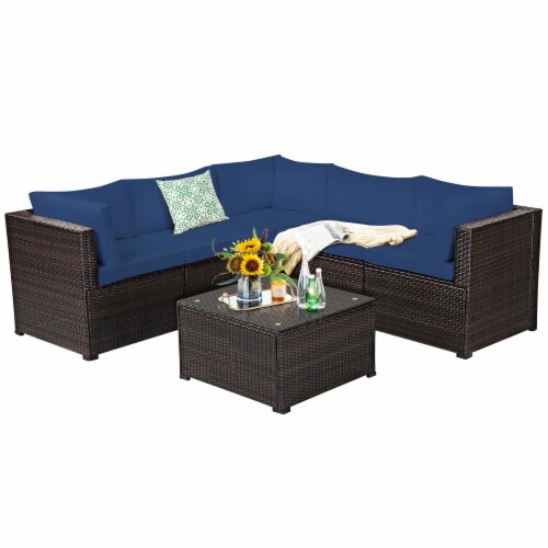 Navy blue outdoor sectional deals