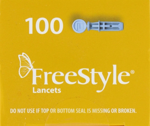 FreeStyle® Sterile 28 Gauge Lancets Perspective: top