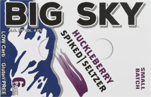 Big Sky Brewing Co. Huckleberry Spiked Seltzer Perspective: top