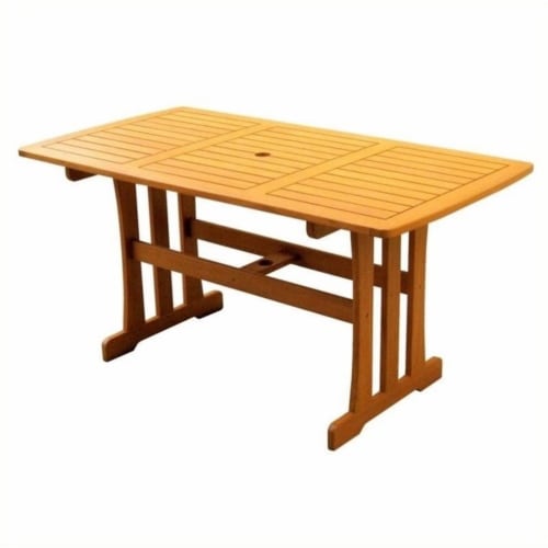 International Caravan Royal Tahiti Outdoor Wood Rectangular Dining Table International Caravan Royal Tahiti Outdoor Wood Rectangular Dining Table