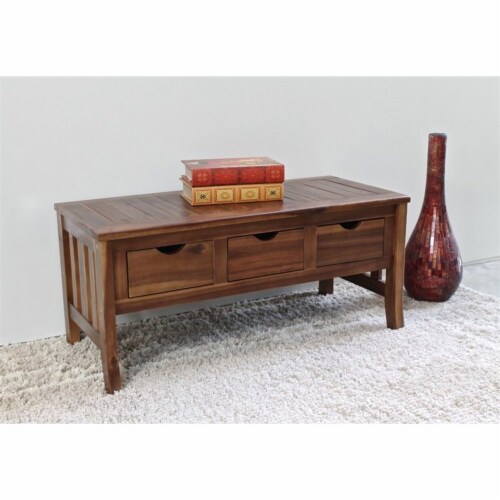 International Caravan 3-Drawer Bench without Back International Caravan 3-Drawer Bench without Back