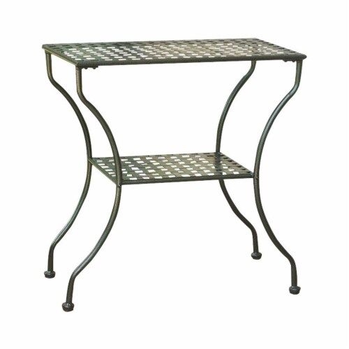 International Caravan Mandalay Iron Rectangular 2 Tier Table International Caravan Mandalay Iron Rectangular 2 Tier Table