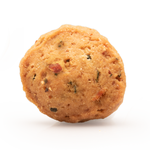 Three Dog Bakery® Egg Bacon Cheese and Spinach Quiche Bites Dog Treats Perspective: top