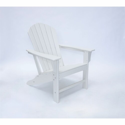 Hampton White Poly Outdoor Patio Adirondack Chair (2 Pack) Perspective: top