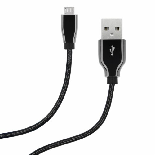 ZGear Braided Micro USB Cable - Black Perspective: top
