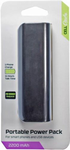 CELLCandy Portable USB Power Pack - Black Perspective: top