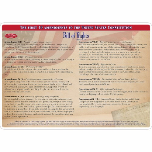Ashley Productions Smart Poly 12  x 17  Constitution/Bill of Rights Learning Mat Perspective: top