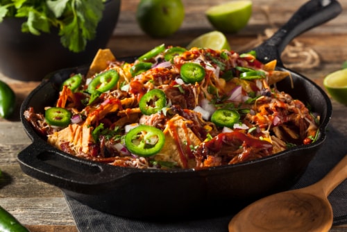 Curly's Sauceless Hickory Smoked and Seasoned Pulled Pork Perspective: top
