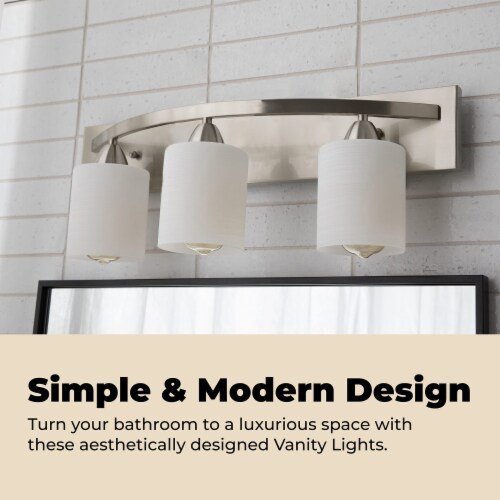 Dorence 3 Lights Brushed Nickel Bathroom Vanity Light Bar 3