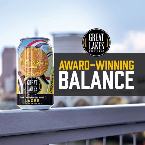 Great Lakes Brewing Co. Dortmunder Gold Lager 15 - 12 oz Cans Perspective: top