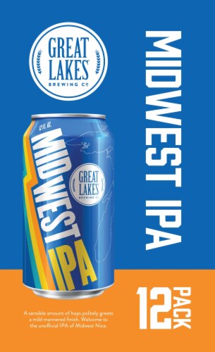 Great Lakes Midwest IPA 12 - 12oz Can Perspective: top