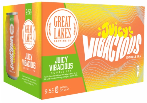 Great Lakes Juicy Vibacious Double IPA, 9.5% ABV Perspective: top