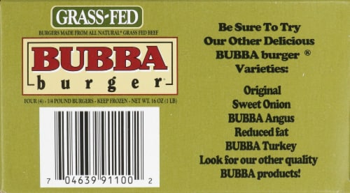Bubba Burger Gluten Free Grass Fed Beef Burger Perspective: top