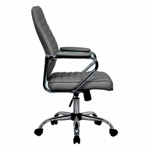 LeisureMod Winchester Home Leather Office Chair Perspective: top
