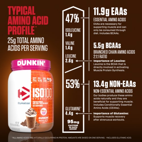 Dymatize® Dunkin™ Mocha Latte ISO100® Protein Powder Perspective: top