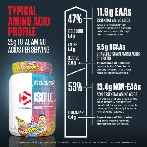Dymatize® ISO 100® Hydrolyzed Birthday Cake Pebbles™ Protein Powder Perspective: top