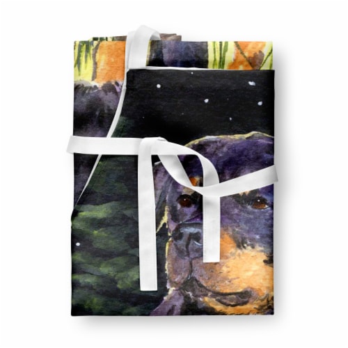 Carolines Treasures SS8475APRON Starry Night Rottweiler Apron Perspective: top