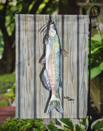 Carolines Treasures 8492GF Fish Catfish Garden Flag Perspective: top