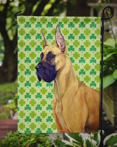 Carolines Treasures LH9175GF Great Dane St. Patrick's Day Shamrock Portrait Gar Perspective: top