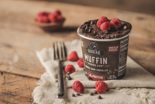 Kodiak® Protein-Packed Double Dark Chocolate Muffin Power Cup Perspective: top