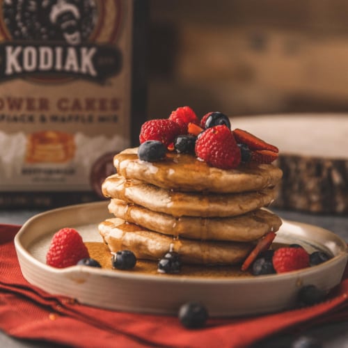 Kodiak® Protein-Packed Buttermilk Power Cakes Pancake and Waffle Mix with 15g Protein Perspective: top