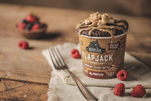 Kodiak Protein-Packed Chocolate Peanut Butter Pancake Power Cup Perspective: top