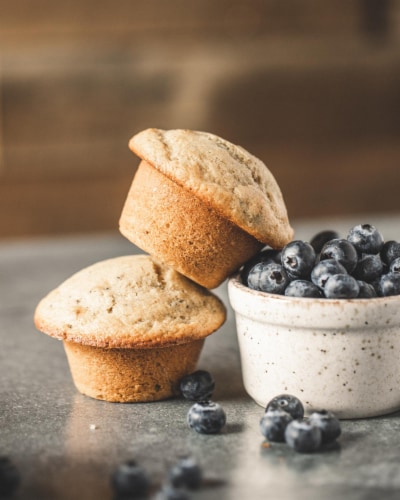 Kodiak® Protein-Packed Blueberry Muffin Mix Perspective: top