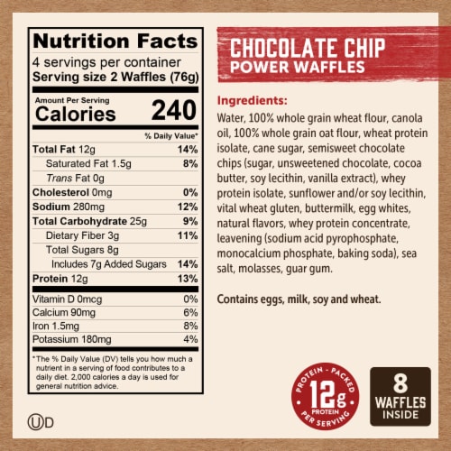 Kodiak Cakes Chocolate Chip Power Waffles 8 Ct 10 72 Oz Mariano S