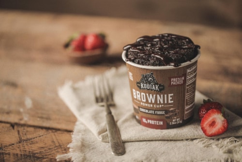 Kodiak® Protein-Packed Chocolate Fudge Brownie Power Cup® Perspective: top