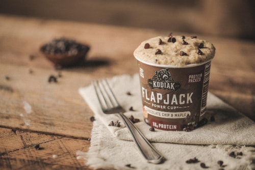 Kodiak Protein-Packed Chocolate Chip and Maple Pancake Power Cup with 12g Protein Perspective: top