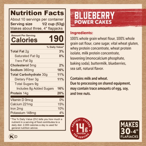 Kodiak® Power Cakes® Blueberry Protein Flapjack & Waffle Mix Perspective: top