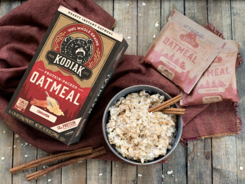 Kodiak® Protein-Packed Cinnamon Oatmeal Packets Perspective: top