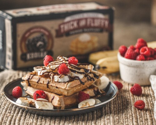 Kodiak Cakes® Buttermilk & Vanilla Thick and Fluffy Power Waffles® Perspective: top