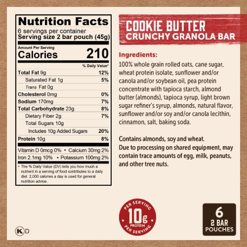 Kodiak™ Cookie Butter Crunchy Granola Bars Perspective: top