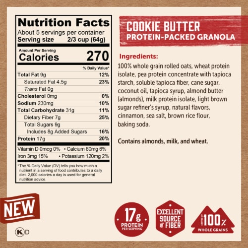 Kodiak® Cookie Butter Protein Granola Perspective: top