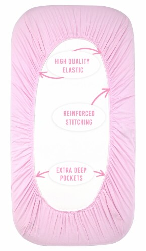 Bublo Baby Bassinet Sheet, Rectangle Bassinet Mattress for Boy Girl, 100% Cotton, One Size Perspective: top