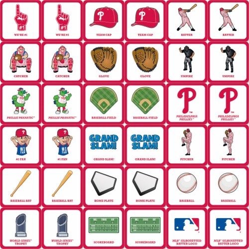 MasterPieces Officially Licensed MLB Philadelphia Phillies Matching Game for Kids and Perspective: top