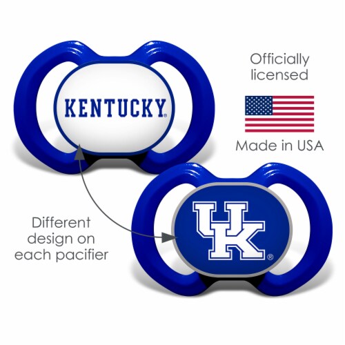 Classic Impressions Kentucky® Baby Fanatic Wildcats Pacifiers Perspective: top