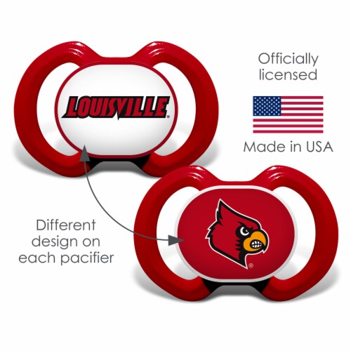 NCAA Louisville Baby Fanatic Cardinals Pacifiers Perspective: top