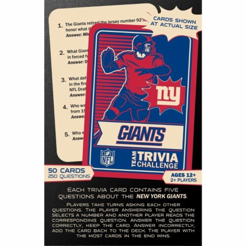 New York Giants Trivia Game Perspective: top