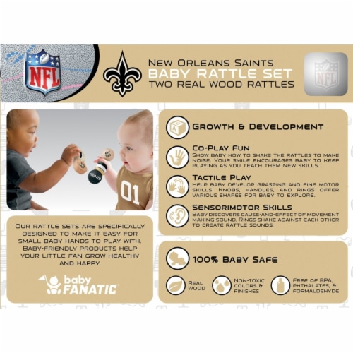 New Orleans Saints Rattles Perspective: top