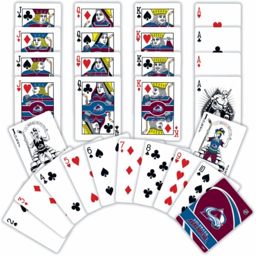 MasterPieces Officially Licensed NHL Colorado Avalanche Playing Cards - 54 Card Deck for Perspective: top
