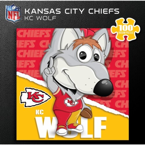 MasterPieces Kansas City Chiefs KC Wolf Square Puzzle Perspective: top