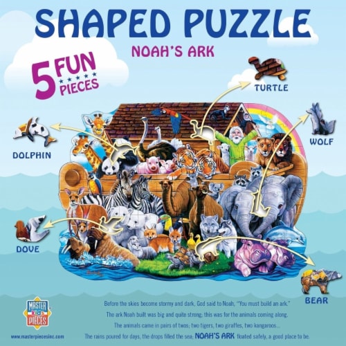 Noahs Ark Shaped 100 Piece Jigsaw Puzzle Perspective: top