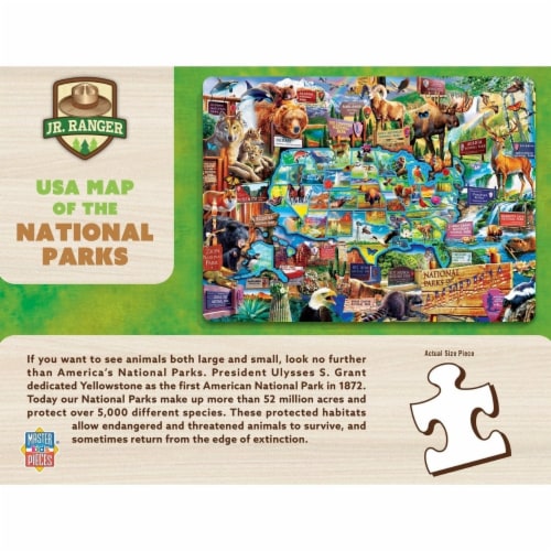 Wildlife of the National Parks 100 Piece Jigsaw Puzzle Perspective: top