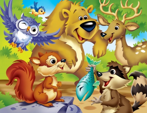 Woodlands 100 Piece Googly Eyes Jigsaw Puzzle Perspective: top