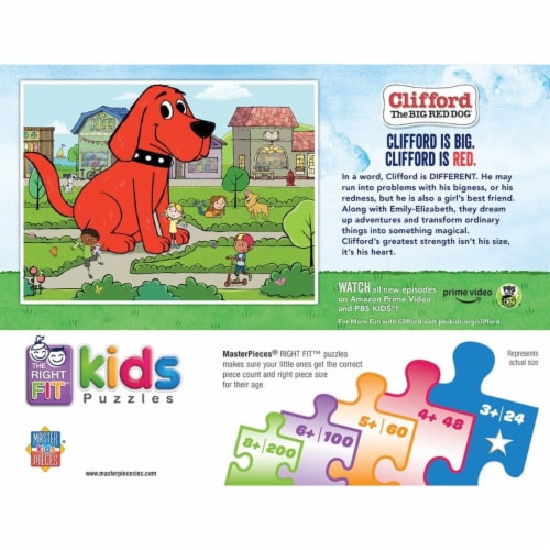 Clifford the Big Red Dog Town Square 24 Piece Jigsaw Puzzle Perspective: top